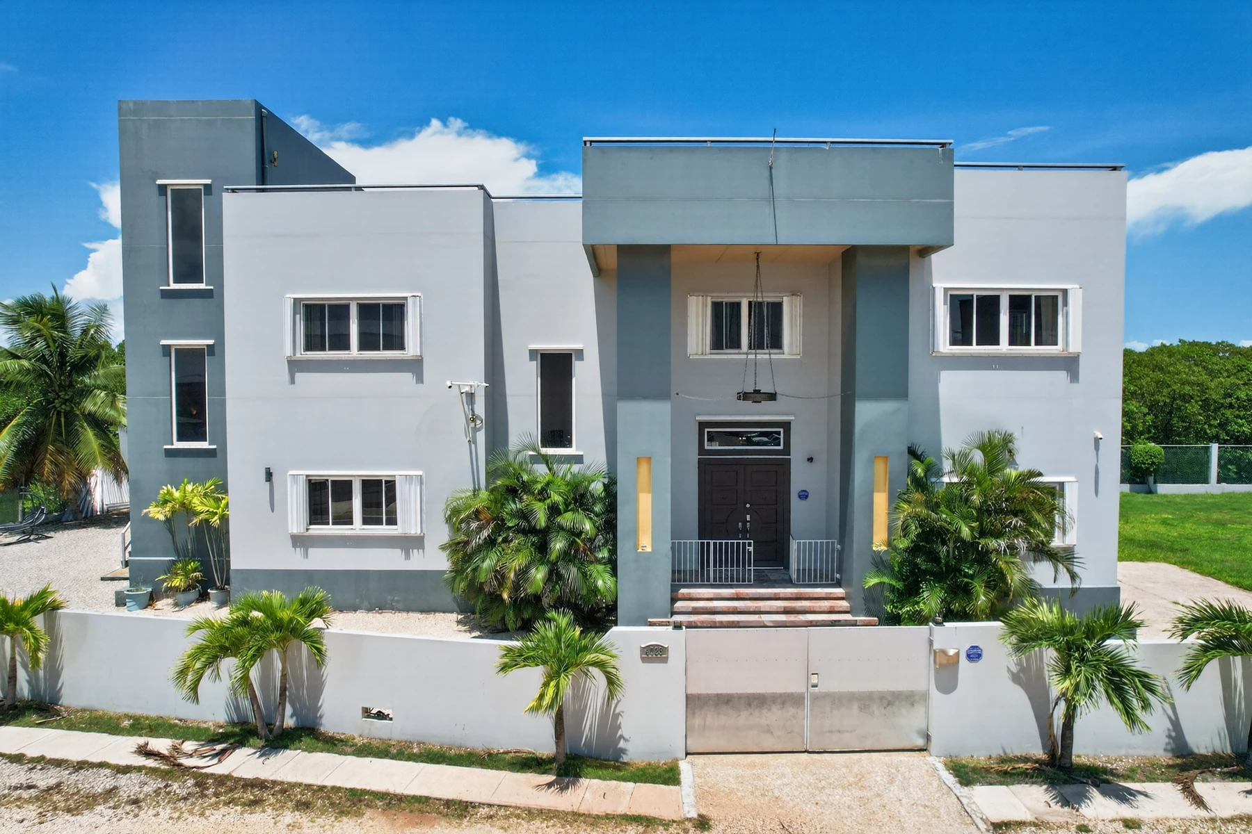 The front of the residence